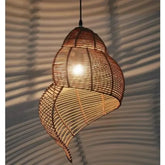 Rattan Art Preparation Chandelier Simple Garden Living Room Restaurant Clothing Shop Creative Conch Round Field Snail Chandelier